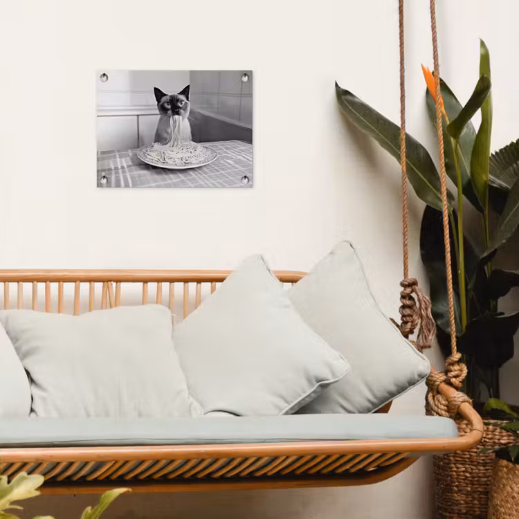 Tuinposter - Kat - Siamees - Zwart Wit - Schattig - Dieren — 5
