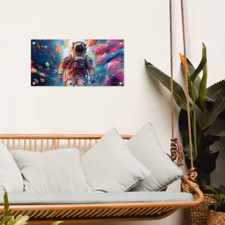 Tuinposter - Neon - Meteoriet - Neon - Astronaut — 5