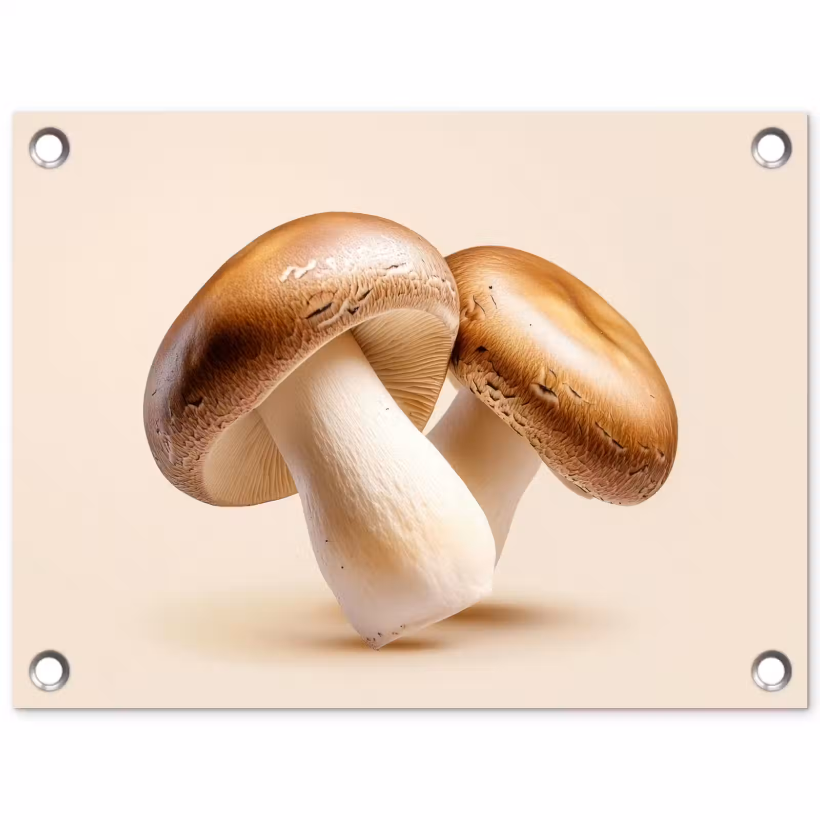 Tuinposter - Champignons - Zacht - Beige — 1