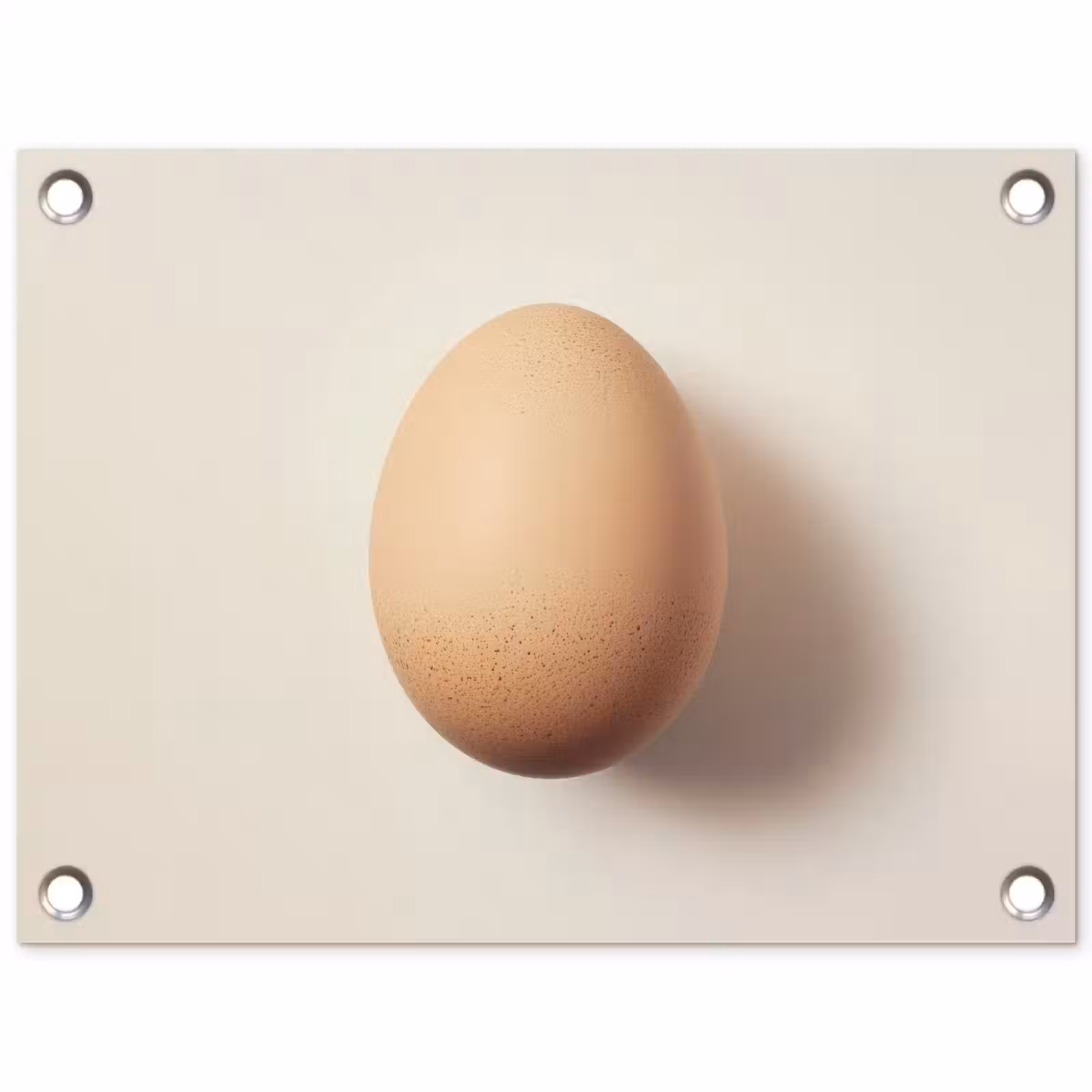 Tuinposter - Ei - Beige - Ovaal - Egaal — 1