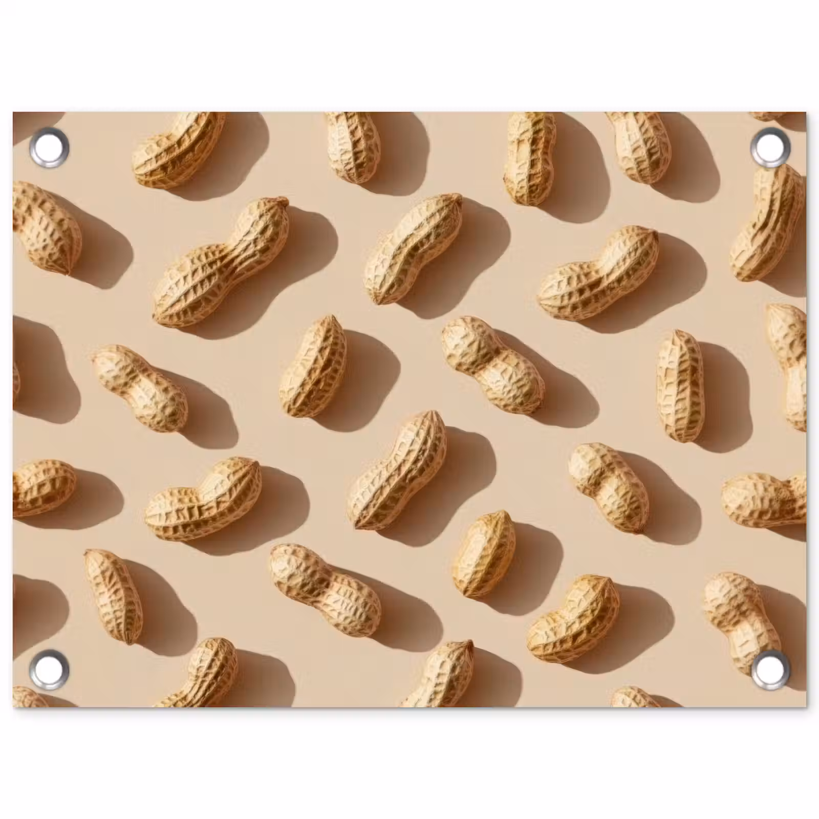 Tuinposter - Pinda's - Patroon - Beige — 1
