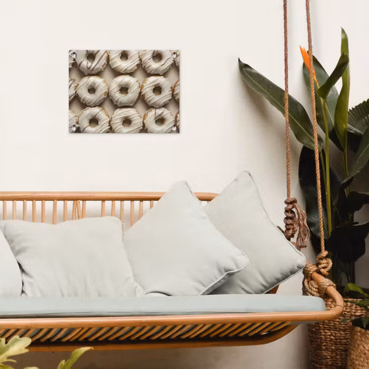 Tuinposter - Donuts - Chocolade - Wit - Beige — 5