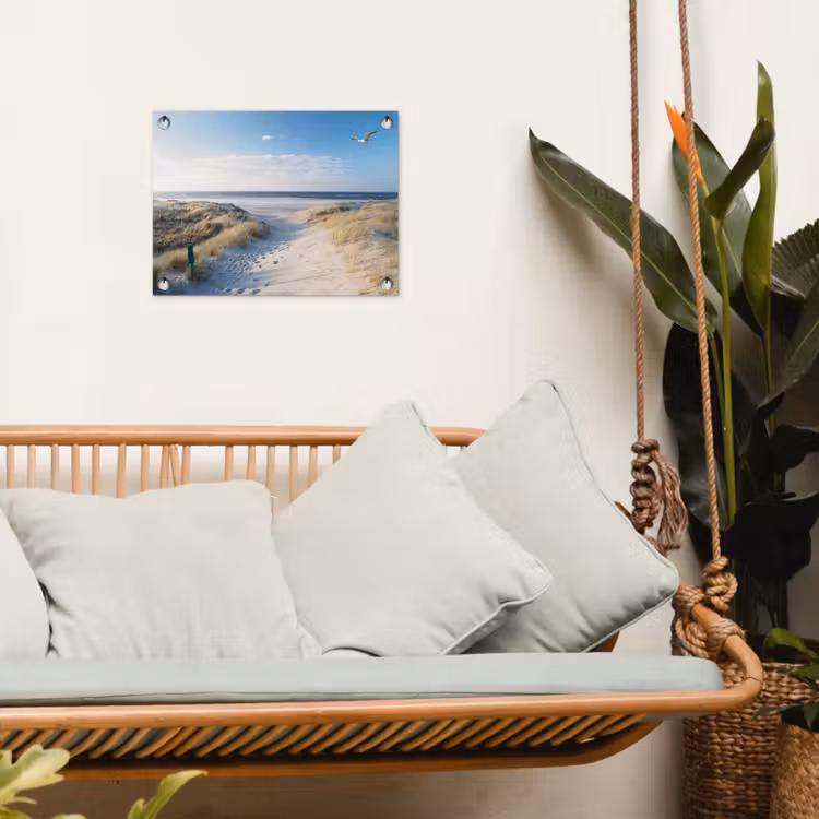 Tuinposter - Duin - Meeuw - Strand - Zee - Zon — 5