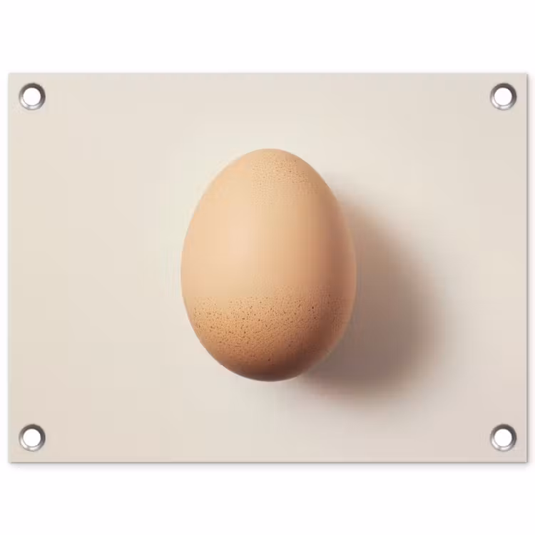 Tuinposter - Ei - Beige - Ovaal - Egaal — 1