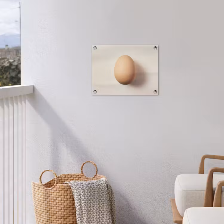 Tuinposter - Ei - Beige - Ovaal - Egaal — 3