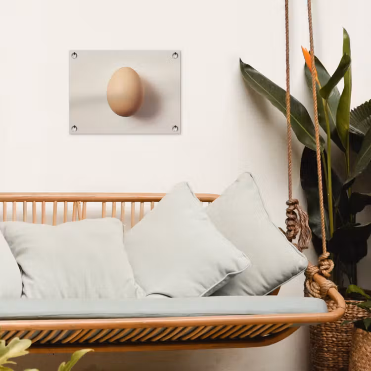 Tuinposter - Ei - Beige - Ovaal - Egaal — 5
