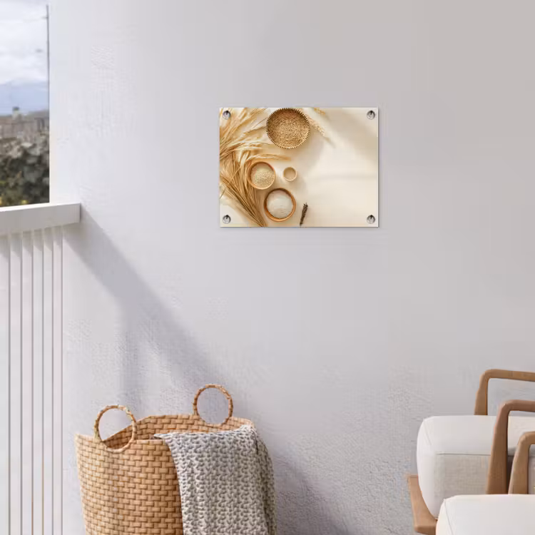 Tuinposter - Granen - Hout - Kom - Beige — 3