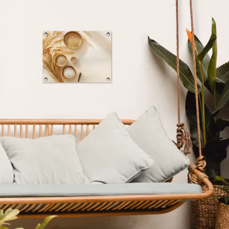 Tuinposter - Granen - Hout - Kom - Beige — 5