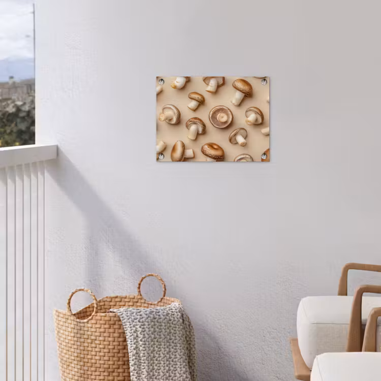 Tuinposter - Kastanje Champignons - Beige — 3