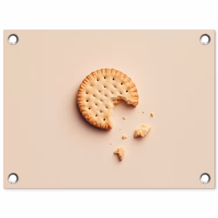 Tuinposter - Koekje - Kruimels - beige — 1