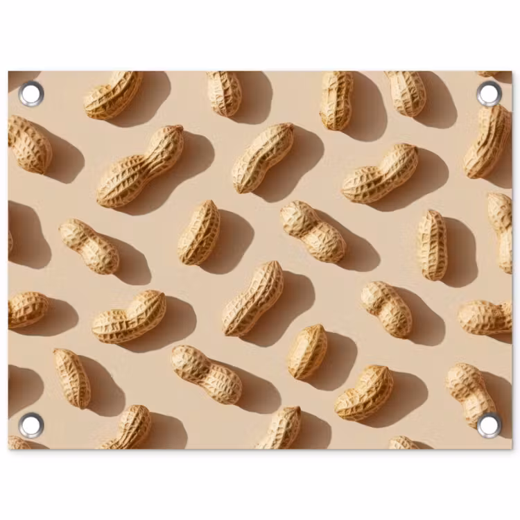 Tuinposter - Pinda's - Patroon - Beige — 1