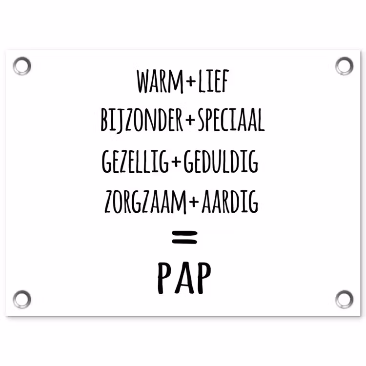 Tuinposter - Quotes - Pap definitie - Spreuken - Vader — 1
