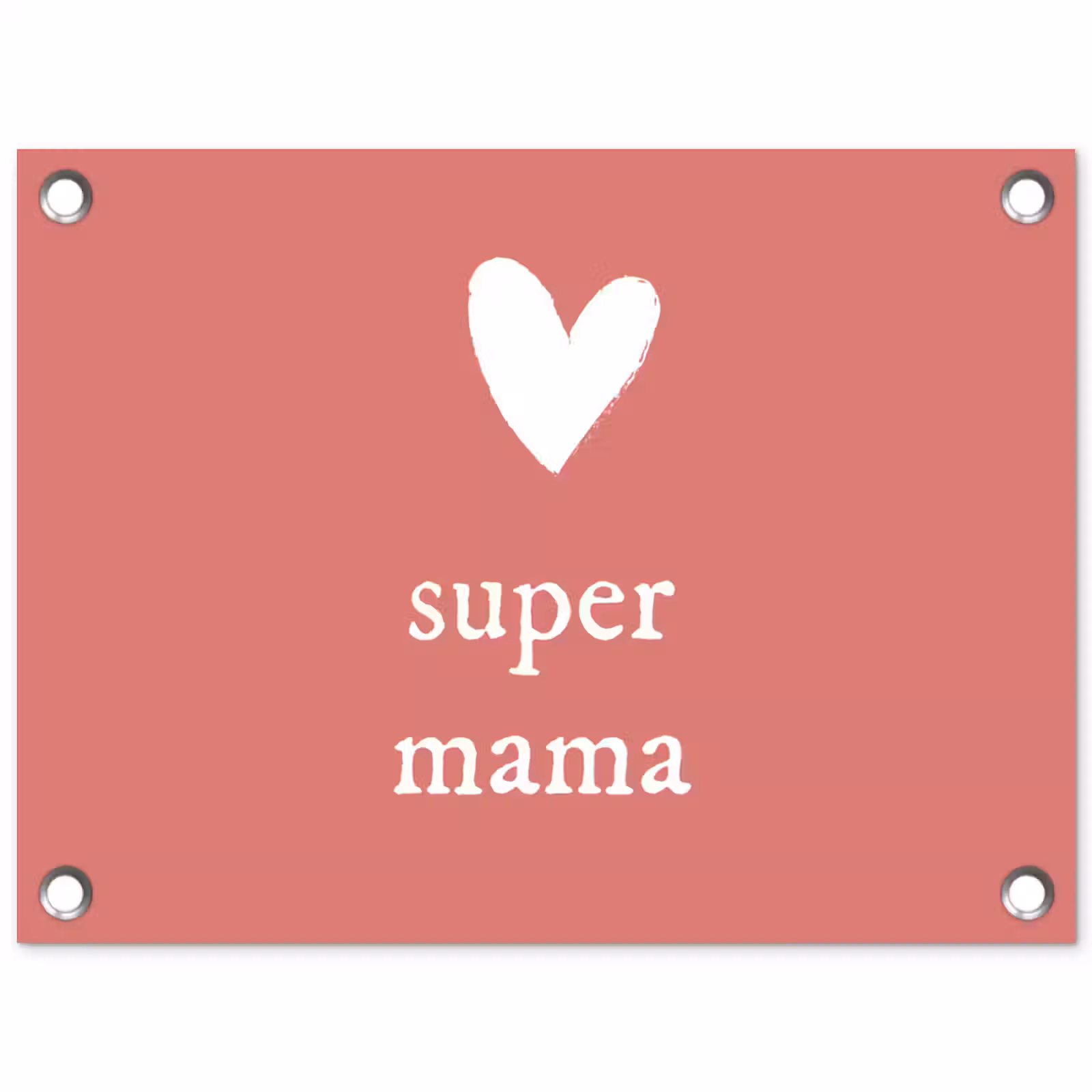 Tuinposter - Presentje voor Moederdag super mama roze/wit — 1