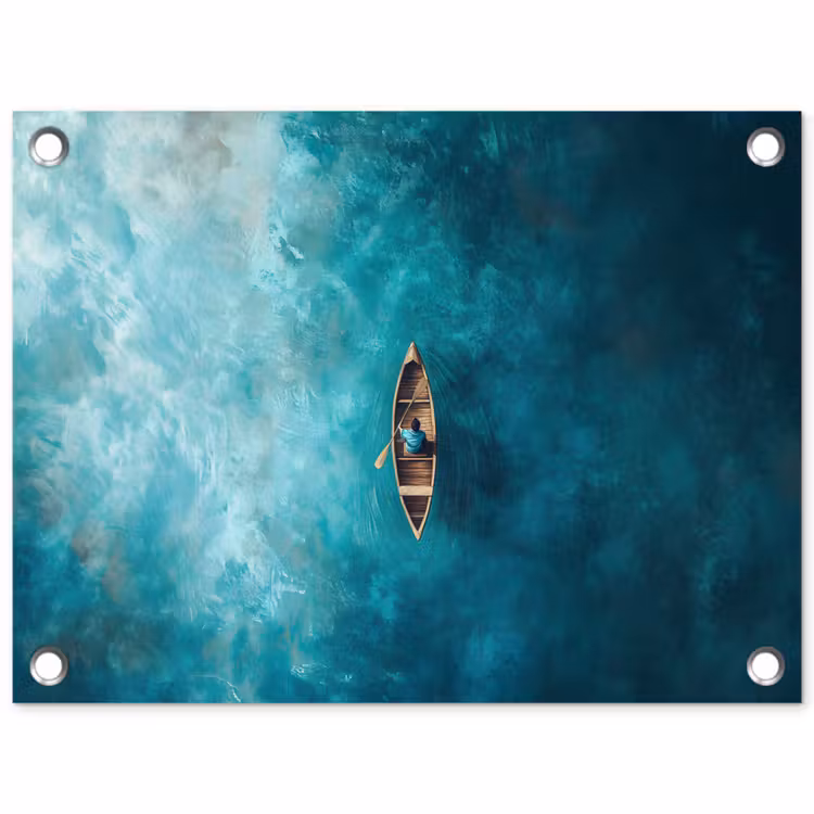 Tuinposter - Bootje - Water - Blauw — 1