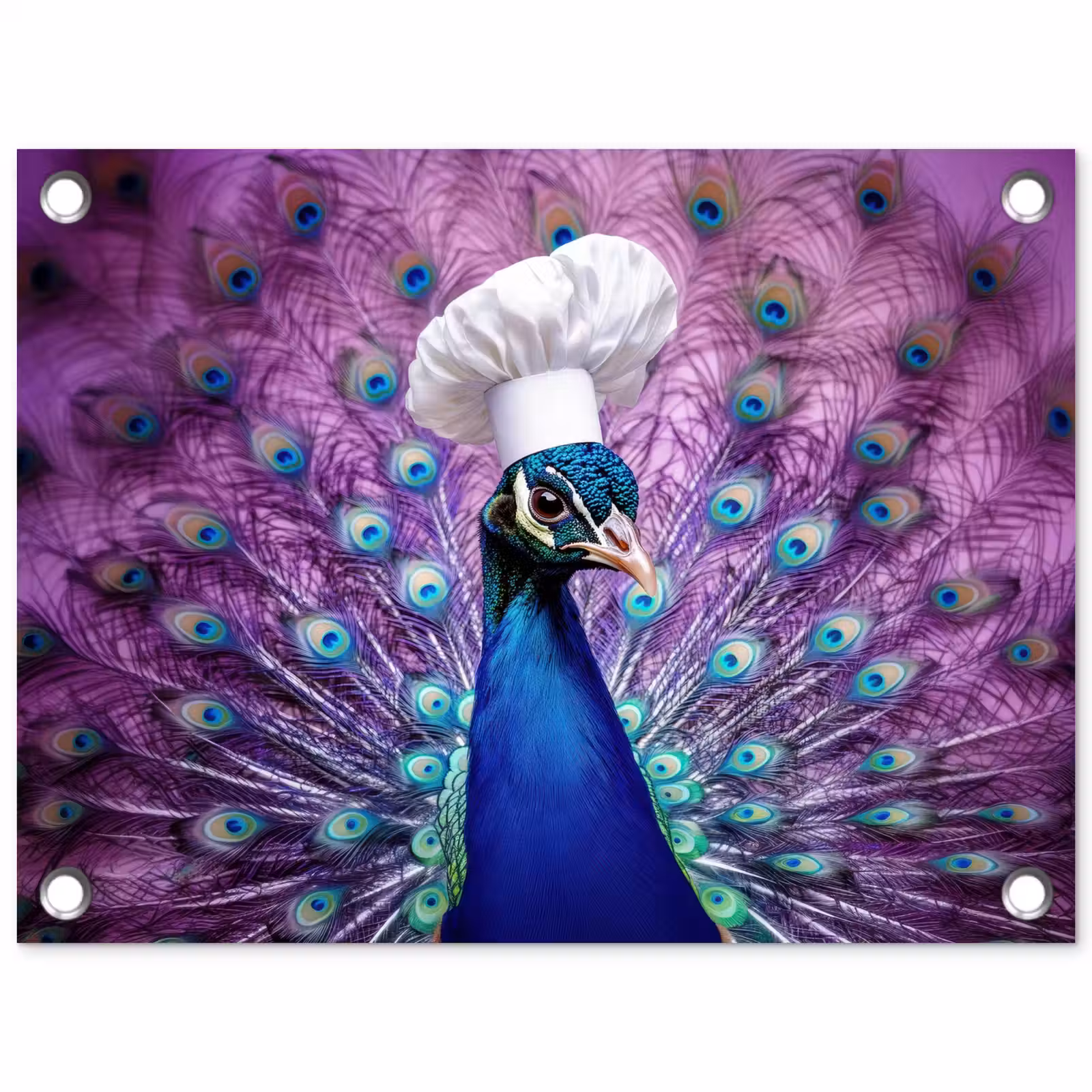 Tuinposter - Pauw - Koksmuts - Cool - Paars — 1