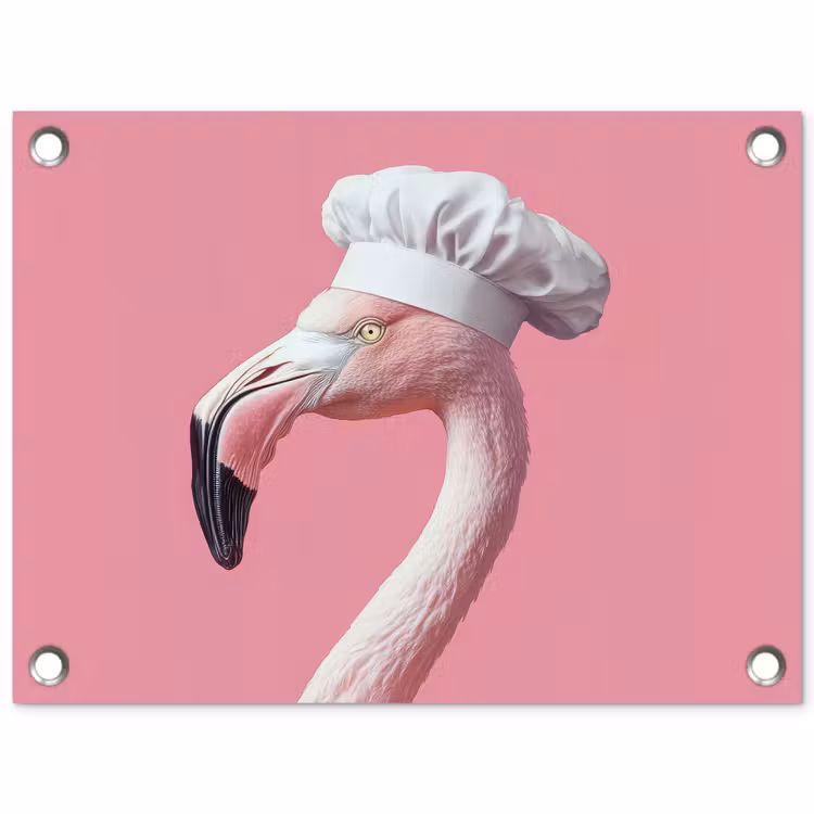 Tuinposter - Flamingo - Roze - Koksmuts - Vogel — 1