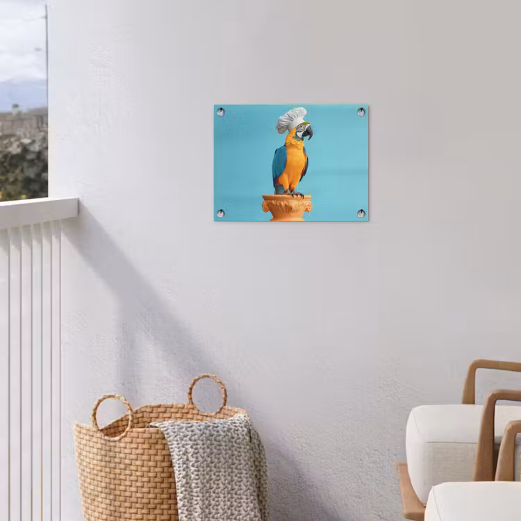 Tuinposter - Papegaai - Koksmuts - Grappig - Vogel — 3