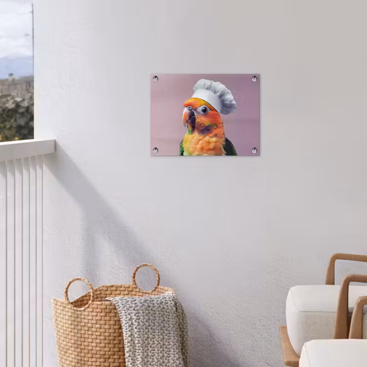 Tuinposter - Papegaai - Koksmuts - Nieuwsgierig - Vogel — 3