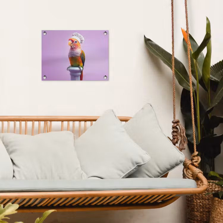 Tuinposter - Papegaai - Koksmuts - Pilaar - Vogel — 5