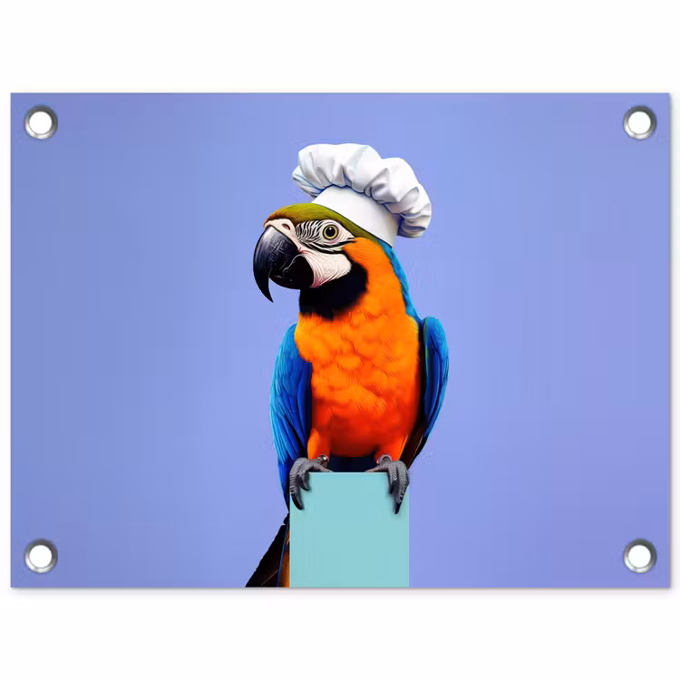 Tuinposter - Papegaai - Koksmuts - Vogel - Leuk — 1