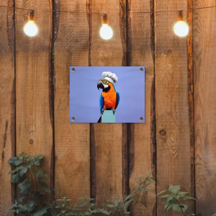 Tuinposter - Papegaai - Koksmuts - Vogel - Leuk — 2