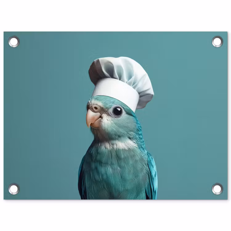 Tuinposter - Parkiet - Vogel - Koksmuts - Cute — 1