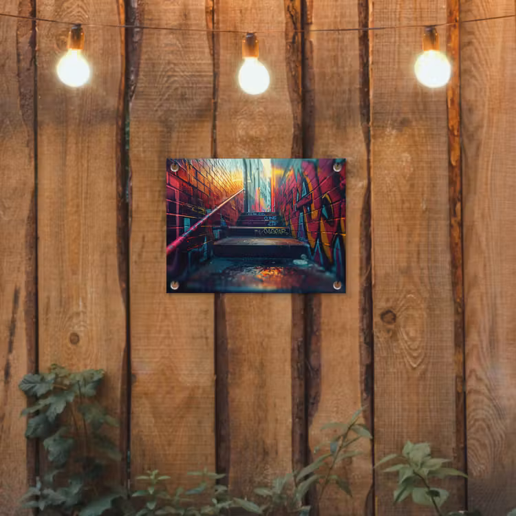 Tuinposter - Architectuur - Neon - Trap - Graffiti — 2