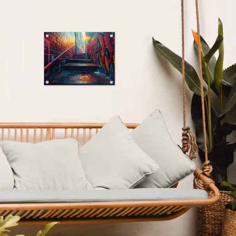 Tuinposter - Architectuur - Neon - Trap - Graffiti — 5