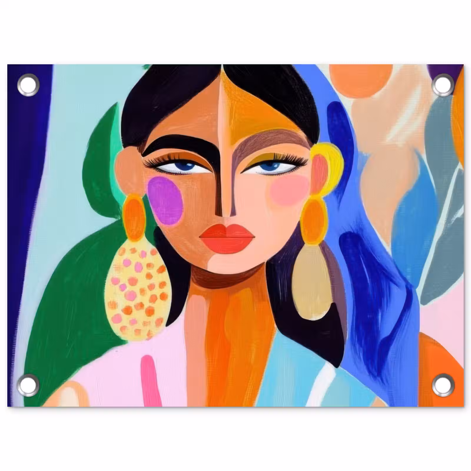 Tuinposter - Portret - Vrouw - Modern — 1