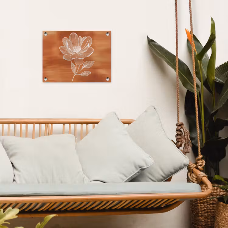 Tuinposter - Bloem - Minimalistisch - Wit — 5