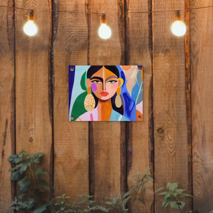 Tuinposter - Portret - Vrouw - Modern — 2