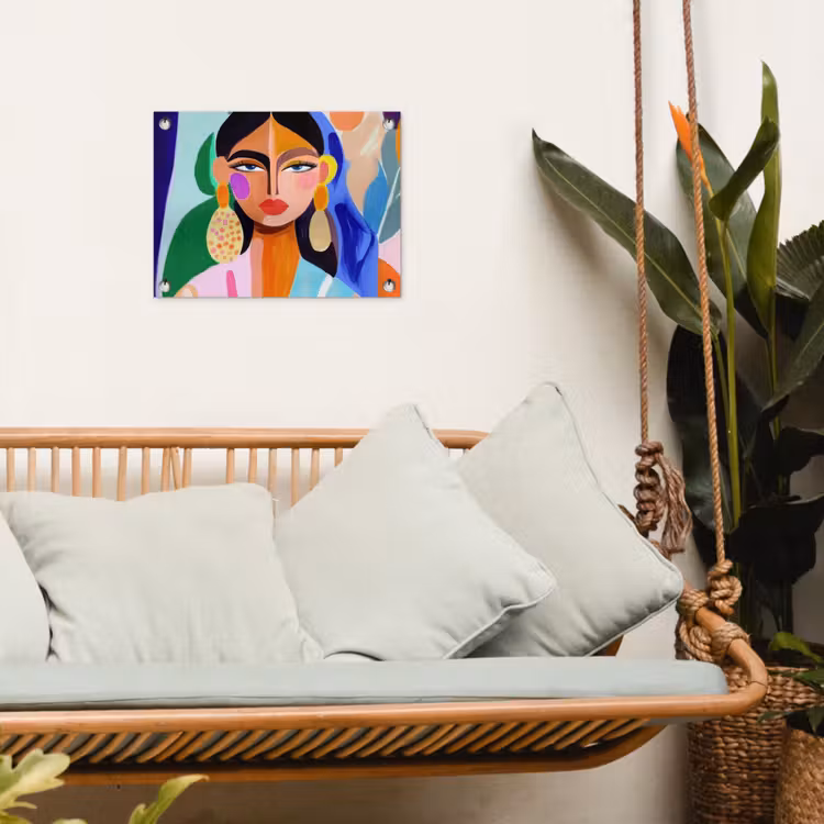 Tuinposter - Portret - Vrouw - Modern — 5