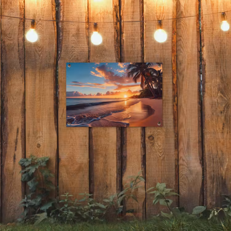 Tuinposter - Avondgloren aan Zee — 2