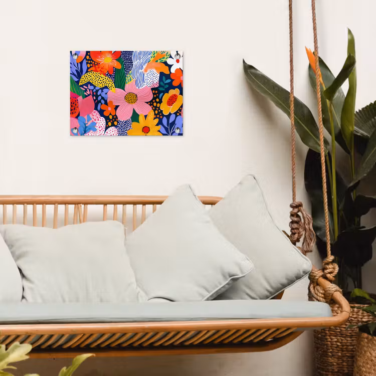 Tuinposter - Kleurrijk - Bloemen - Abstract - Stippen — 5