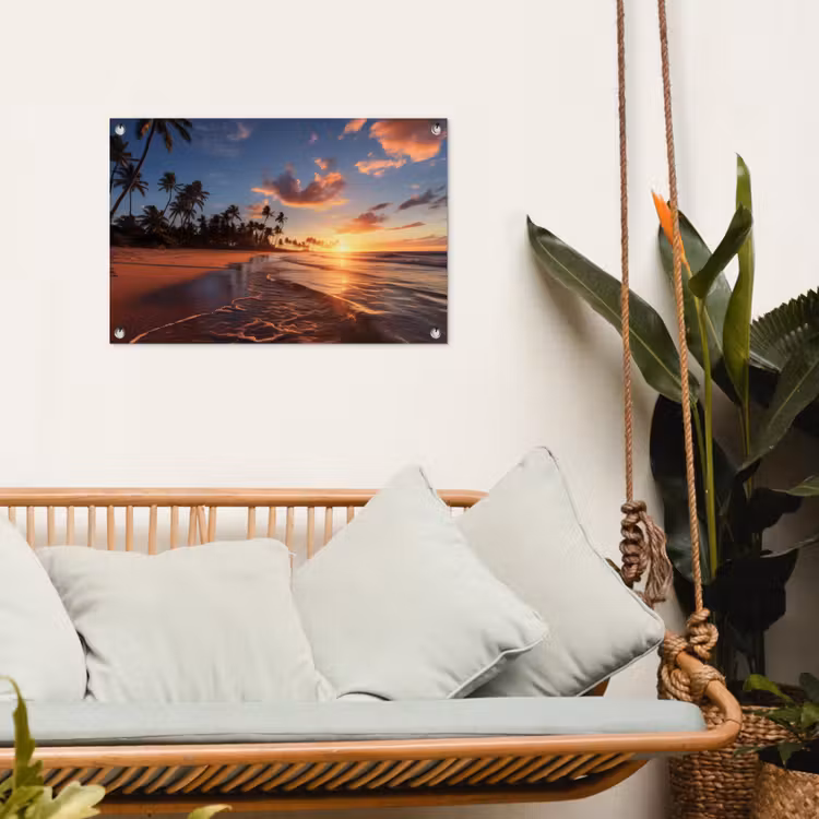 Tuinposter - Palmbomen bij Zonsondergang — 5