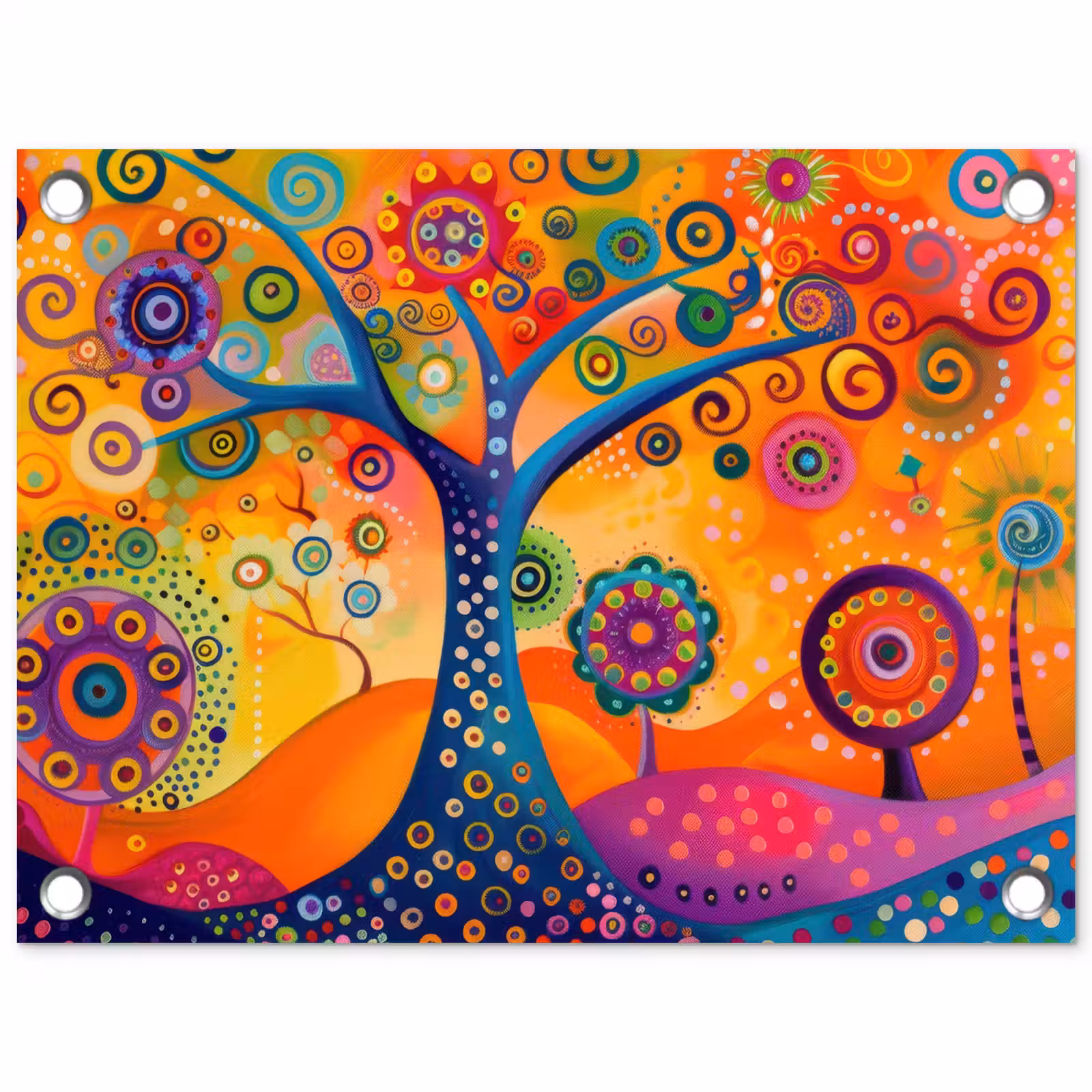 Tuinposter - Boom - Levensboom - Abstract - Kleurrijk — 1