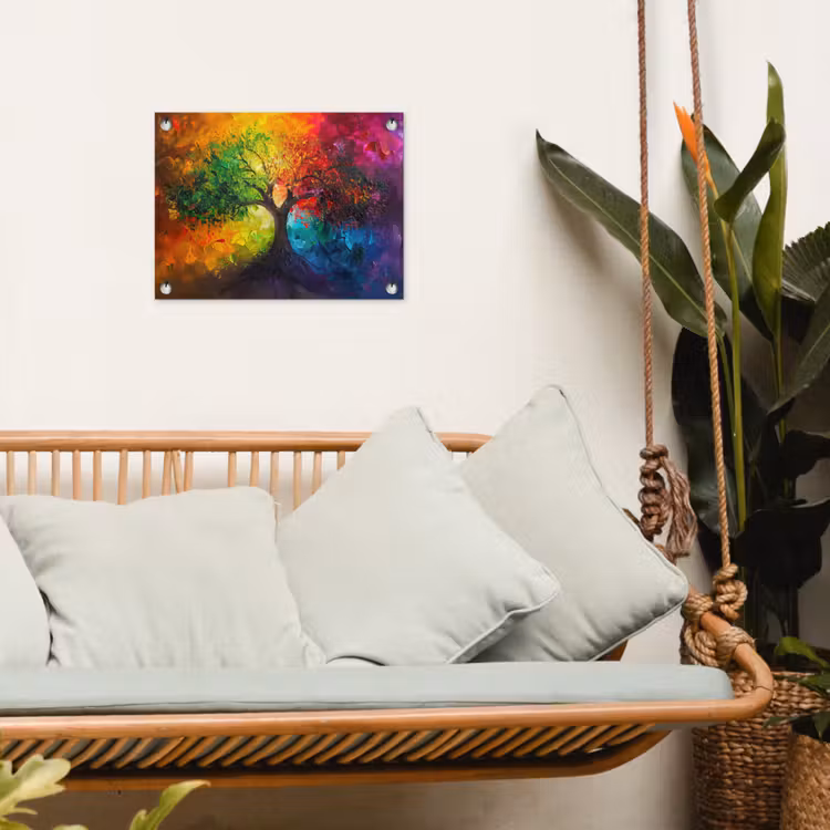Tuinposter - Boom - Kleurrijk - Modern - Abstract — 5