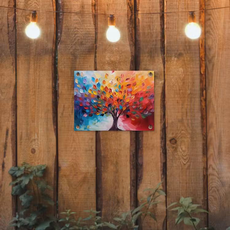 Tuinposter - Boom - Levensboom - Kleurrijk - Abstract — 2