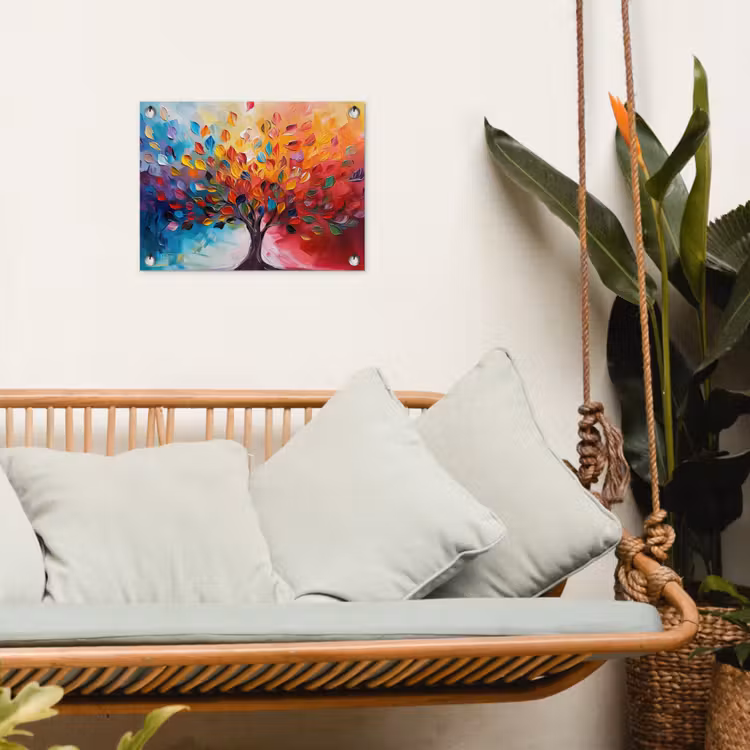 Tuinposter - Boom - Levensboom - Kleurrijk - Abstract — 5