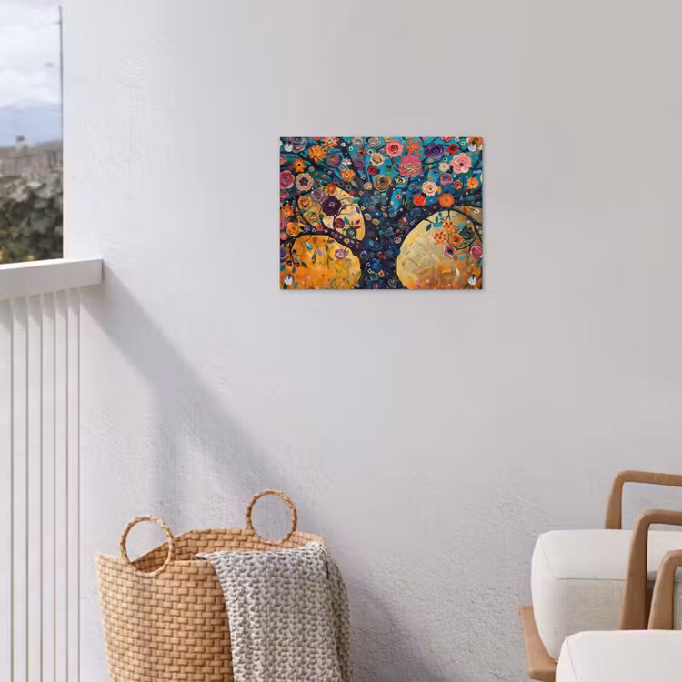 Tuinposter - Boom - Levensboom - Kleurrijk - Bloemen - Modern — 3