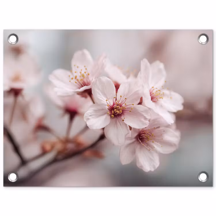 Tuinposter - Bloesems - Meeldraden - Geel - Wazig — 1