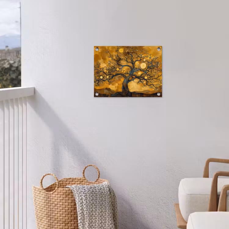 Tuinposter - Boom - Levensboom - Abstract - Goud — 3