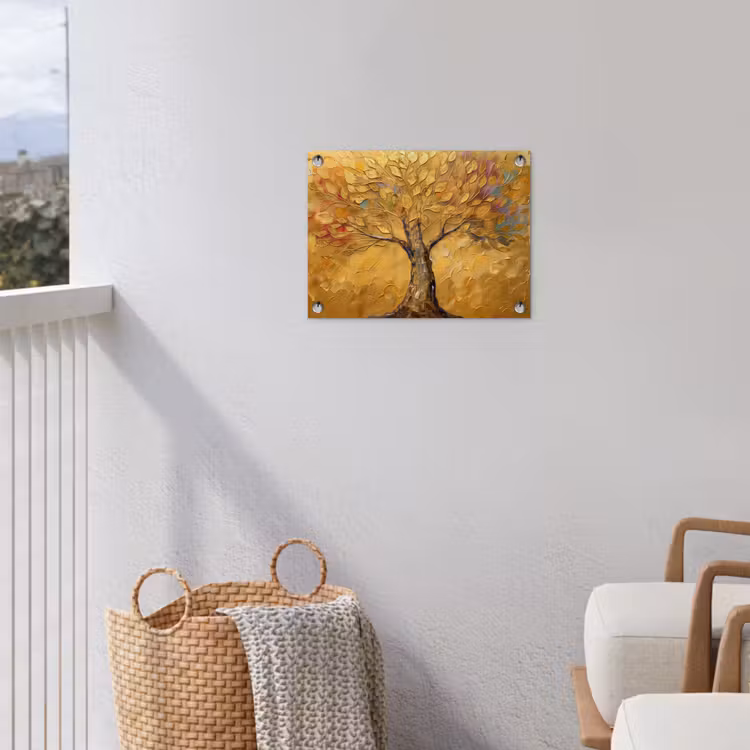 Tuinposter - Goud - Boom - Abstract - Modern — 3