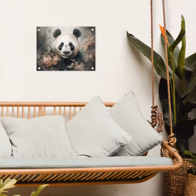 Tuinposter - Panda - Dieren - Bloemen - Planten — 5