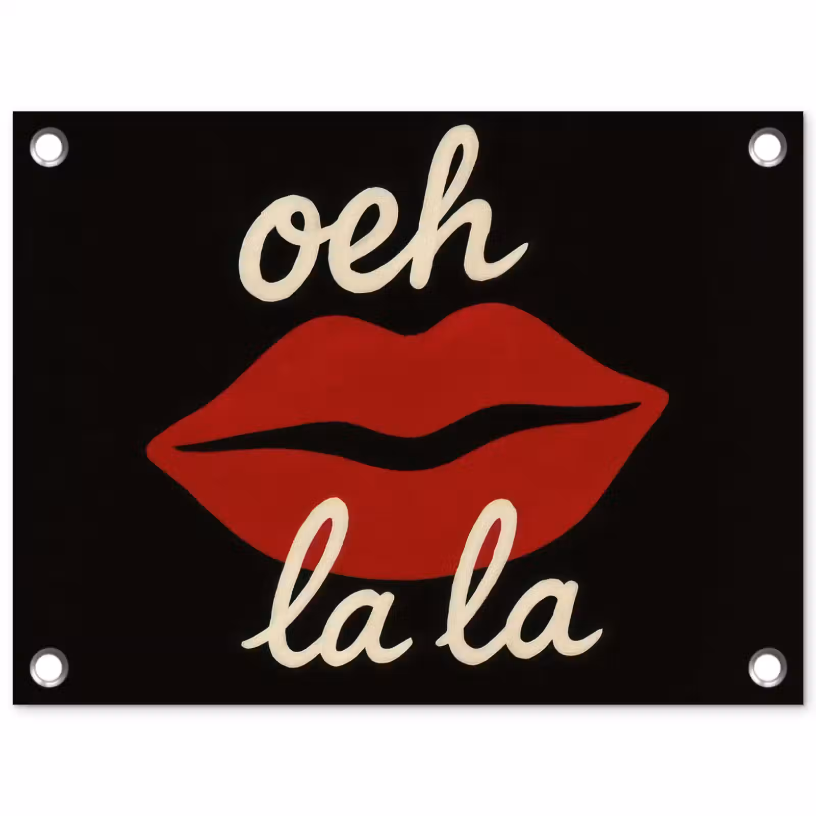 Tuinposter - Lip - Rood - Quote — 1