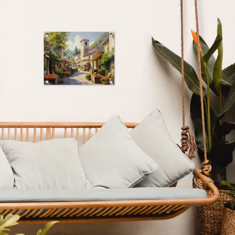 Tuinposter - Dorp - Zon - Kraampjes - Huizen — 5