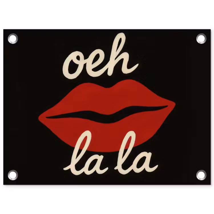 Tuinposter - Lip - Rood - Quote — 1
