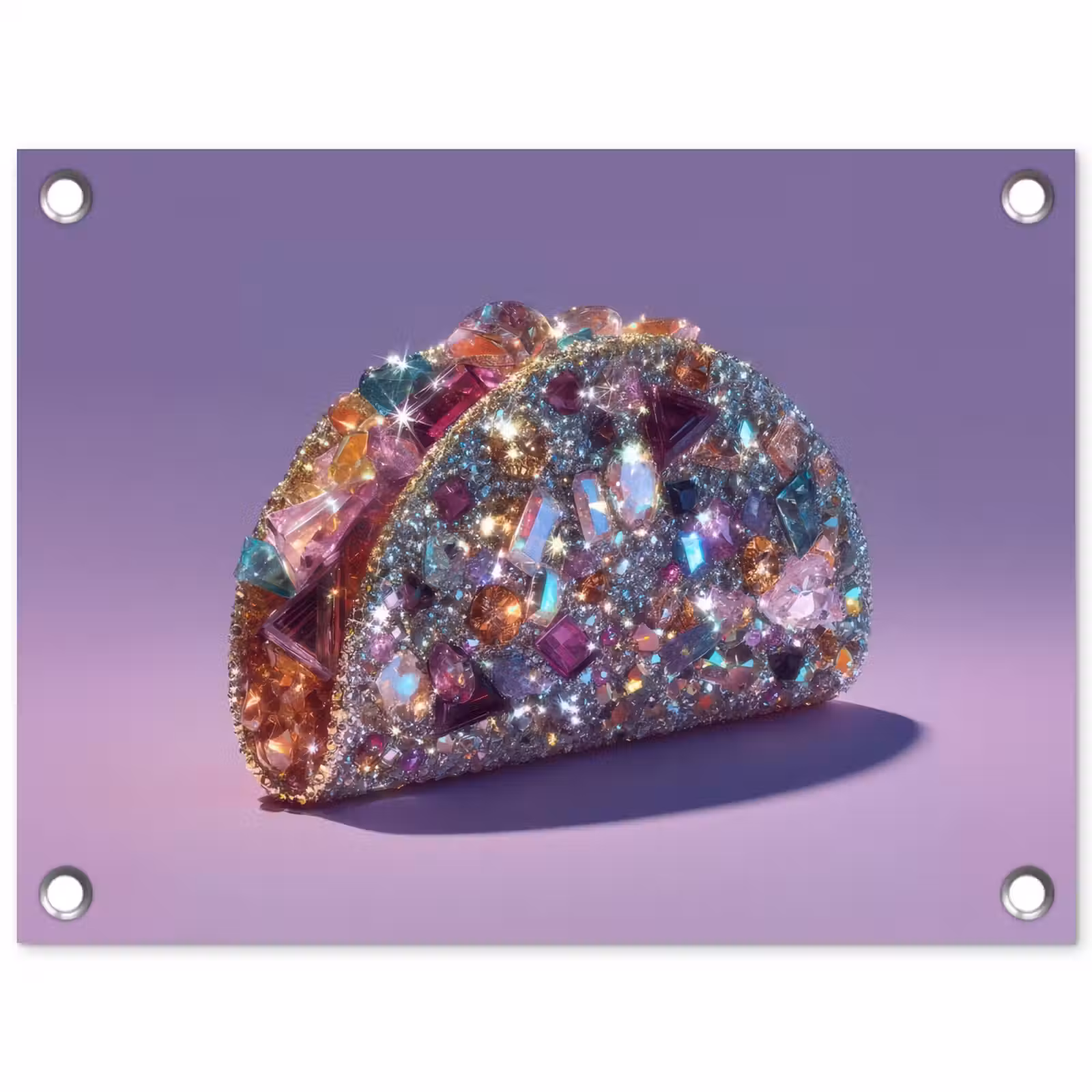 Tuinposter - Edelstenen - Glitters - Paars - Kleurrijk — 1