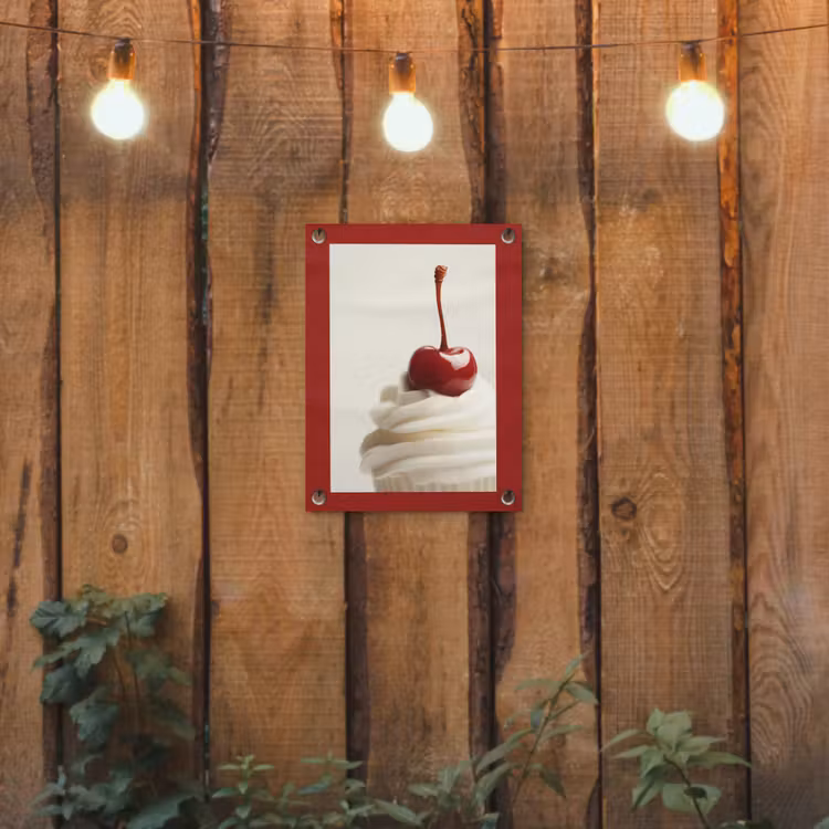 Tuinposter - Cupcake - Kers - Rood — 2