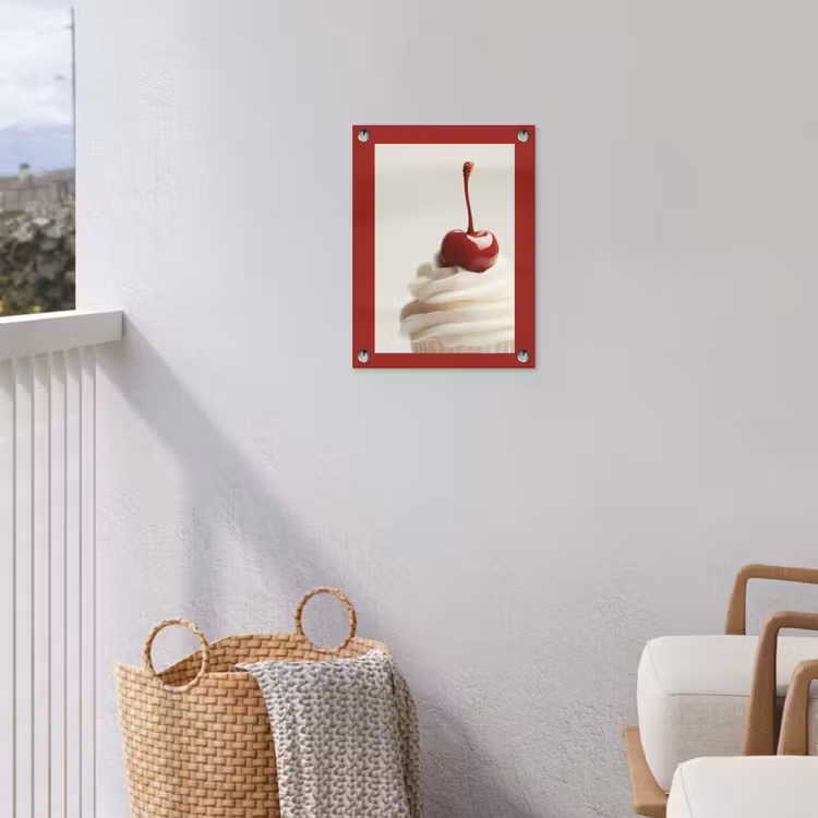 Tuinposter - Cupcake - Kers - Rood — 3
